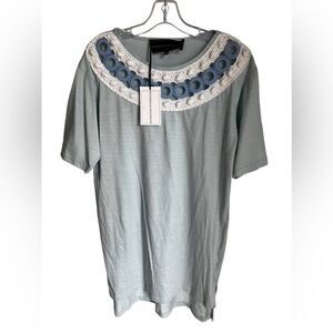 Michaela Buerger Paris crochet cotton shirt dress medium